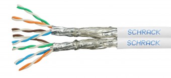 S/FTP Cable Cat.7,2x(4x2xAWG23/1),1.000MHz,LS0H,Dca 30%