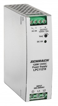 Single-phase Power Supply pulsing 230VAC/12VDC, 10A at 50°C