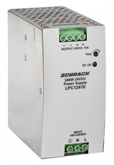 Single-phase Power Supply pulsing 230VAC/24VDC, 10A at 50°C