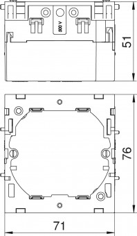 Single socket outlet box for Signa Base, grey