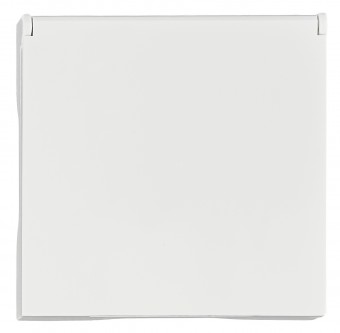 Socket cover with lid, VISIO S 55, white