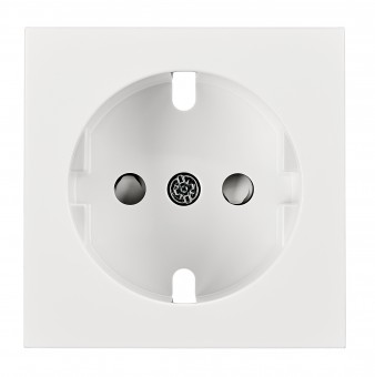 Socket cover with safety shutter, VISIO S 55, white