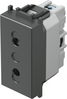 Socket without ground 1M, anthracite