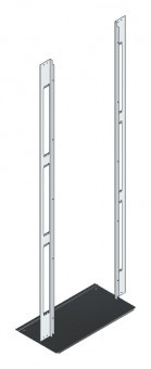 SORAX Air Separation Frame, W=800xH=2.000mm, RAL7035, 2x3 U