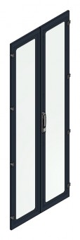 SORAX Glassdoor Divided IP54, W=800xH=2.200mm, RAL9005
