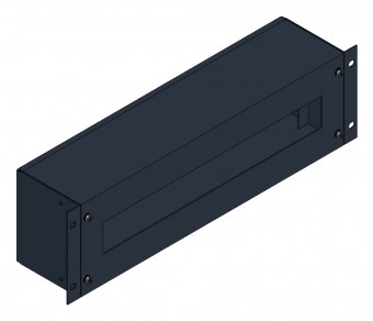 SORAX Hat Rail with Partitioning Aheet, 3U, RAL9005