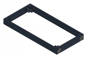SORAX Plinth, Closed, W=600xD=1.200xH=100mm, RAL9005