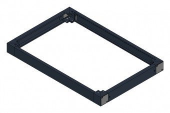 SORAX Plinth, Closed, W=800xD=1.200xH=100mm, RAL9005