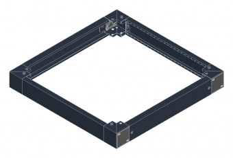 SORAX Plinth, Closed, W=800xD=800xH=100mm, RAL9005