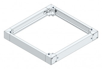 SORAX Plinth, Closed, W=800xD=800xH=100mm,RAL7035