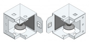 SORAX Plinth with Retractable Leveling Feet, RAL7035