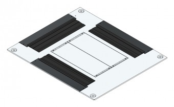 SORAX Roof Element, W=800xD=1.000mm, RAL7035