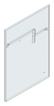 SORAX Side Wall D=800xH=2.000mm, RAL7035, divided