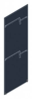 SORAX Side Wall D=800xH=2.000mm, RAL9005, entire