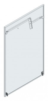 SORAX Side Wall D=800xH=2.200mm, RAL7035, divided
