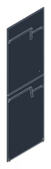 SORAX Side Wall D=800xH=2.200mm, RAL9005, divided