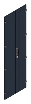 SORAX Steel Sheet Door Divided IP54, W=600xH=2.000mm,RAL9005