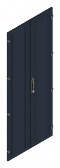 SORAX Steel Sheet Door Divided IP54, W=800xH=2.000mm,RAL9005