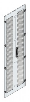 SORAX Ventilated Door, divided, W=600xH=2.000mm,RAL7035