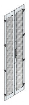 SORAX Ventilated Door, divided, W=600xH=2.200mm,RAL7035