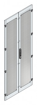 SORAX Ventilated Door, divided, W=800xH=2.000mm,RAL7035