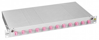Splicebox, 16 fibre,LC,50/125µm OM4, culisant,19,1UV