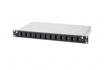Splicebox FO gol pt 12 cuplori LC-Duplex, 1U, negru