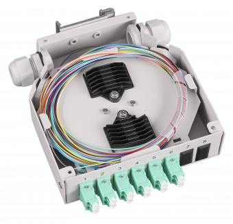 Splicebox FO pt. sina DIN,  8 Fibre, LC, 50/125µm OM3