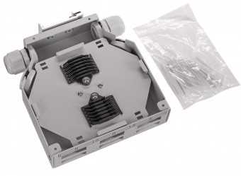 Splicebox FO pt sina DIN, gol, 6 SC-Duplex, RAL7035