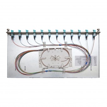 Splicebox gol pentru 24 cuple LC-duplex, 1UV, RAL7035