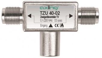 Splitter SAT 2 dispoz.,1xF-Quick-Tata-2xF-Mama,TZU 40-02