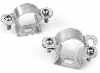Stainless steel pipe spacer clamp, Ø 40 mm with screws