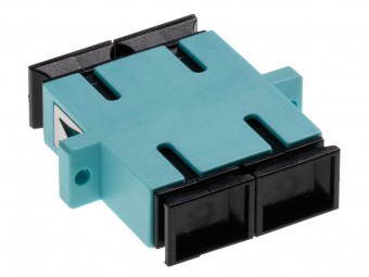 Standard SC-Duplex Coupling MM Polymer case aqua
