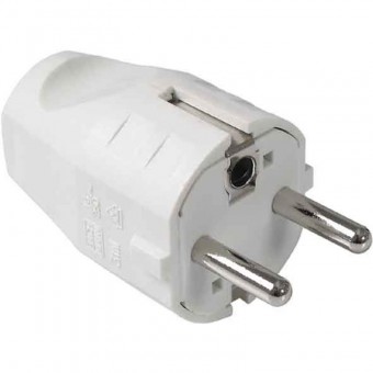 Stecher demontabil drept, pentru cablu pana la 3x1.5 mm, alb