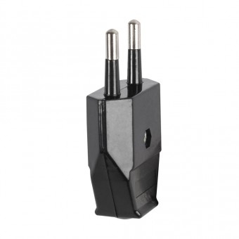Stecher plat fara contact de protectie negru – NOVELITE
