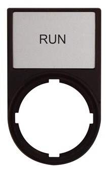 Suport cu placa 30x50mm cu inscriptia RUN