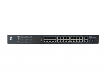 Switch 24xRJ45 1000 (PoE+) + 2xSFP/RJ45 1000, 19 390W