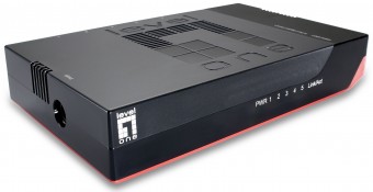 Switch 5xRJ45 10/100/1000,silentios,f.vent.,alim.extern