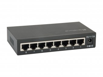 Switch 8xRJ45 10/100/1000 Silent, sursa alim. externa, Desk