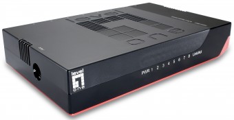Switch 8xRJ45 10/100/1000,silentios,f.vent.,alim.extern