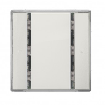 Taster, 1 cale, alb titan, fara LED