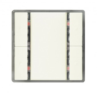 Taster, 2 cai, alb titan, cu LED