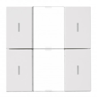 Taster KNX, doua perechi, cu LED de stare, alb