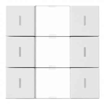 Taster KNX, trei perechi, cu LED de stare, alb