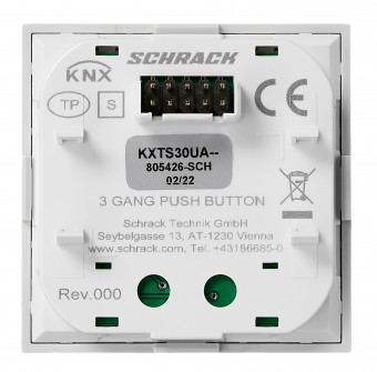 Taster KNX, trei perechi, cu LED de stare, antracit