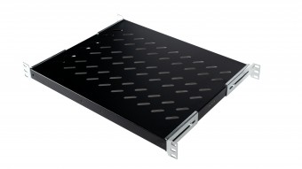 Tava fixa 19, 1U, 50kg, D370, negru RAL 9005