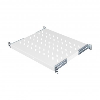 Tava fixa 19”, 1U, 50kg sarcina, D=370, fixare 4 puncte