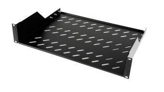 Tava fixa 19, 2U, 50kg, D350, negru RAL 9005