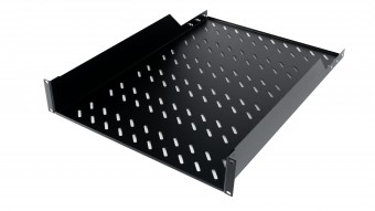 Tava fixa 19, 2U, 50kg, D450, negru RAL 9005