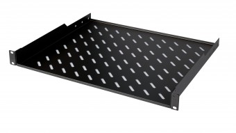 Tava fixa, 1U, 30 Kg, D400, negru RAL 9005